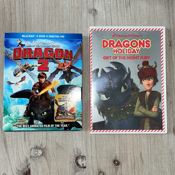 NEW How to Train your Dragon 2 and Dragons Holiday DVDs - Picture 1 of 6